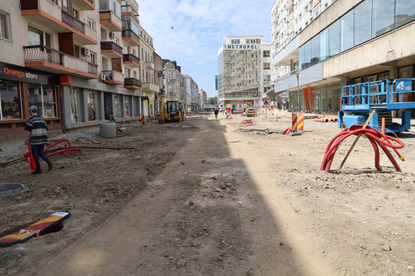 Strada Ștefan cel Mare, mai 2022. Sursă foto: ZIUA de Constanța