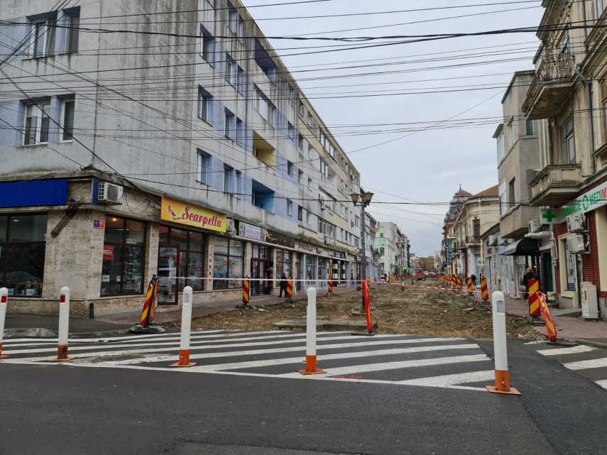 Strada Ștefan cel Mare, noiembrie 2021. Sursă foto: ZIUA de Constanța