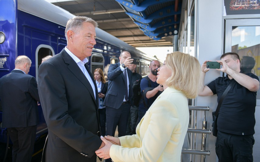 Președintele Klaus Iohannis la Kiev. Foto: presidency.ro