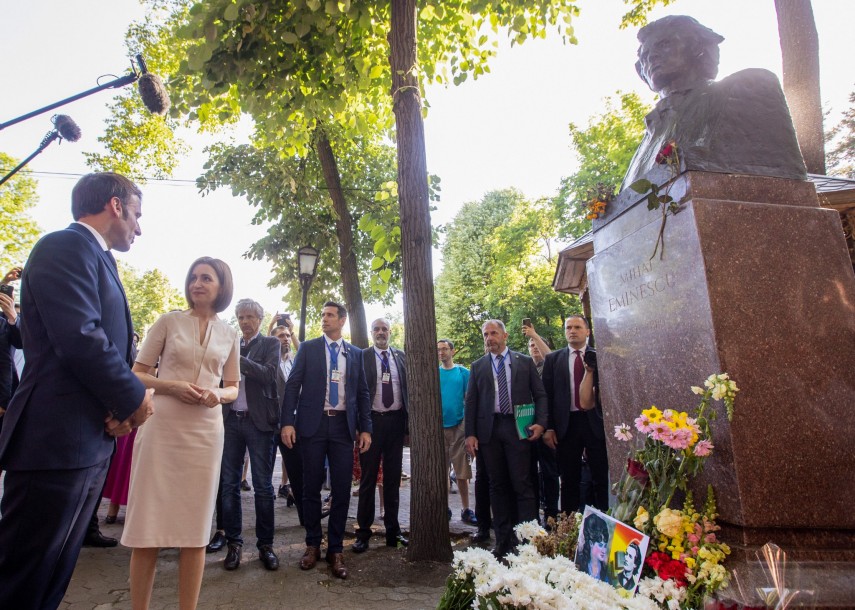 Emmanuel Macron și Maia Sandu. Foto: Facebook/Maia Sandu