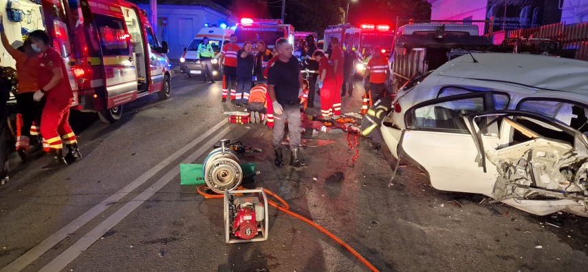 Accident Iași. Foto: ISU Iași