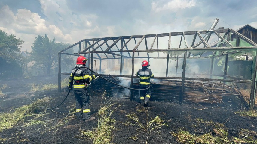 Incendiu județul Tulcea. Foto: ISU Tulcea