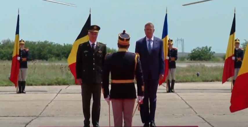 Klaus Iohannis și Regele Belgiei. Foto: Captură Administrația Prezidențială