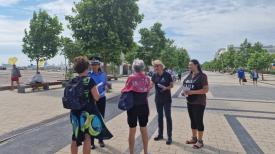 Polițiștii constănțeni, la datorie în stațiunea Mamaia. Sfaturi pentru prevenirea furturilor din camerele de hotel (GALERIE FOTO)