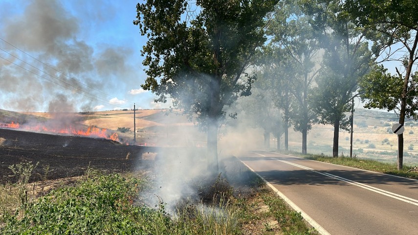 Incendiu. Foto: ISU DELTA Tulcea