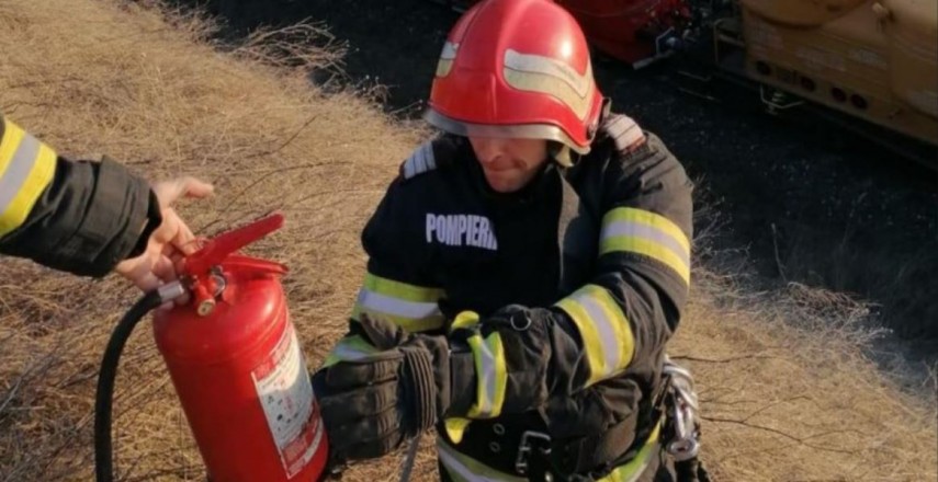 Imagine de la un incendiu, foto: ISU Delta Tulcea 