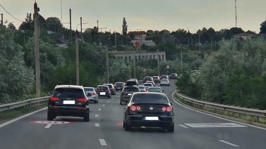 Trafic aglomerat pe A2, foto ZIUA de Constanța
