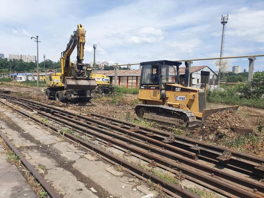 foto: Facebook/ CFR Infrastructură - imagini șantier lucrări Lot I (Wiebe România)