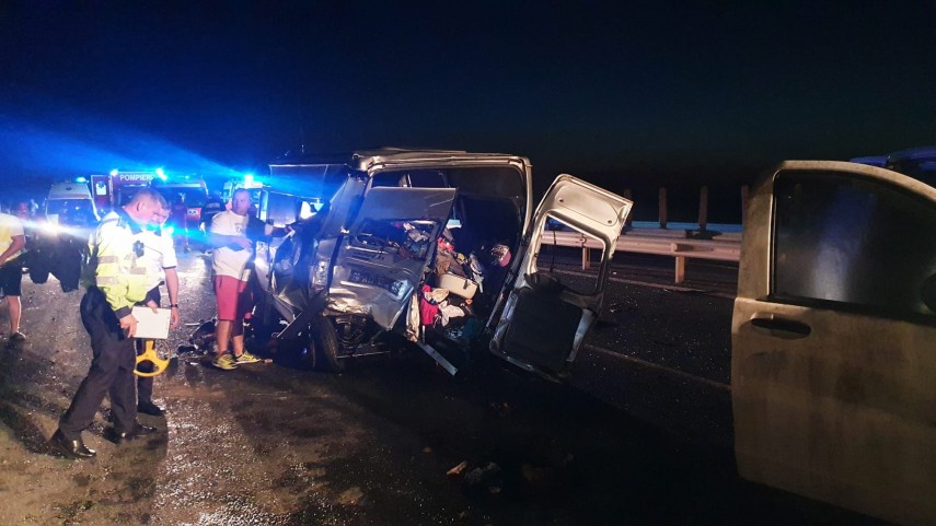 Accident rutier grav pe Autostrada A1. Foto: ISU Arad