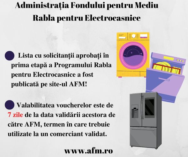 Rabla pentru electrocasnice. Foto: facebook/AFM