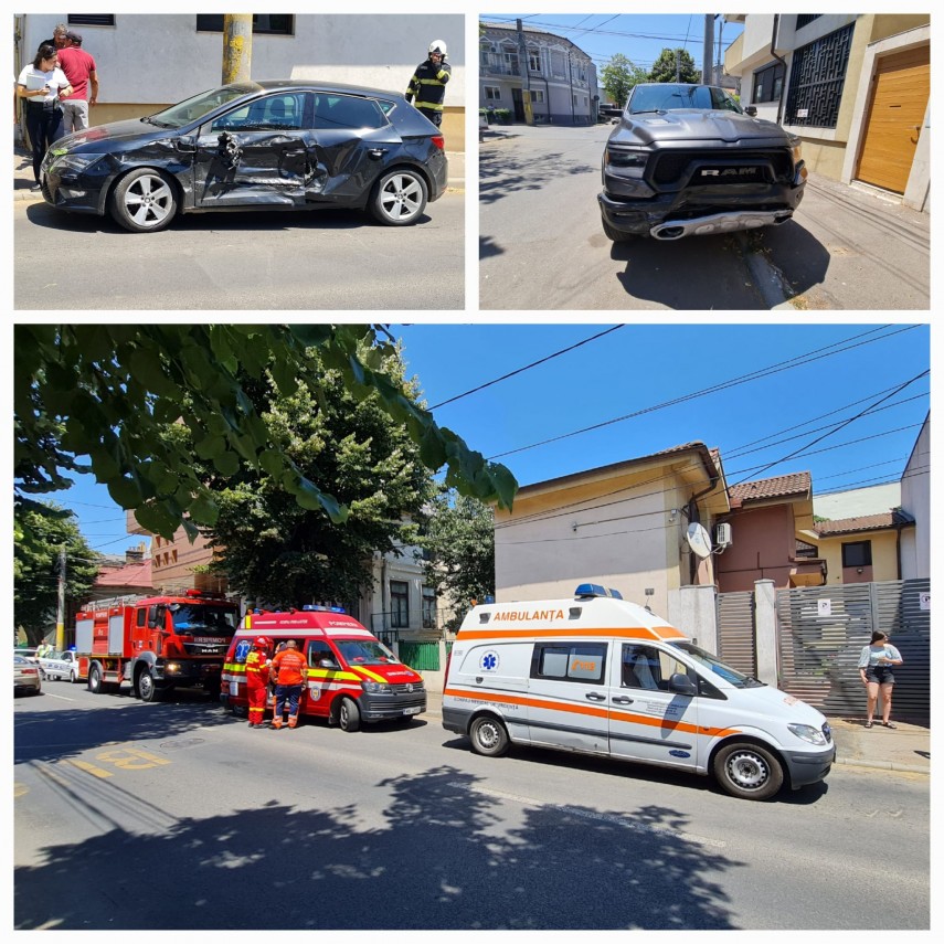 Accident Strada Mihai Viteazu Constanta. Sursă foto: ZIUA de Constanța