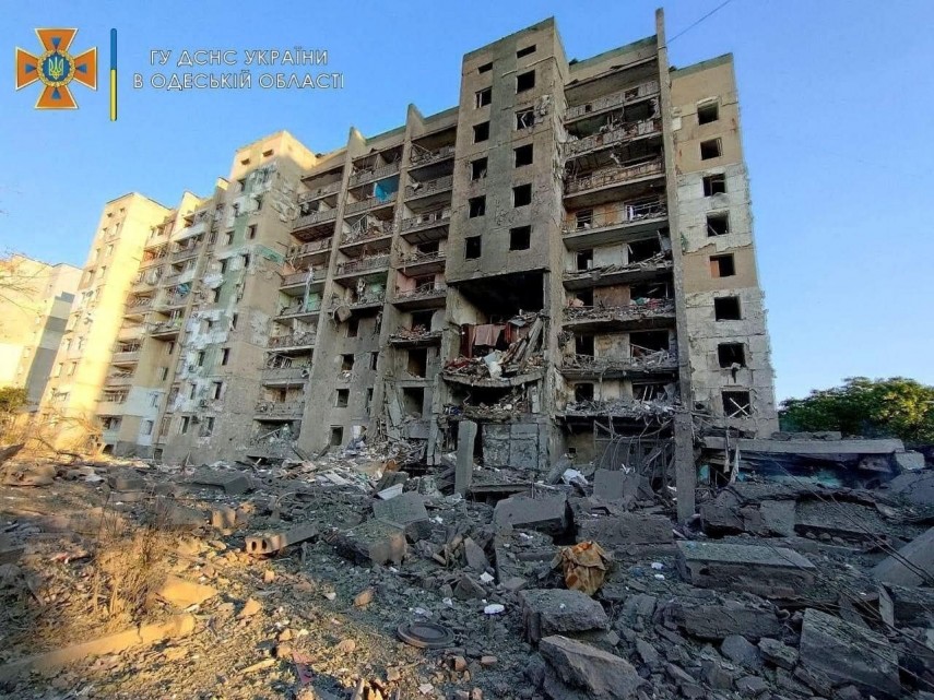 Centrul bombardat, foto: Facebook
