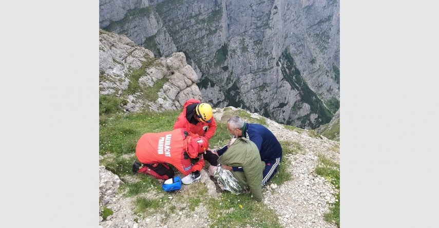 Accident pe munte. Foto: facebook/Salvamont Bușteni