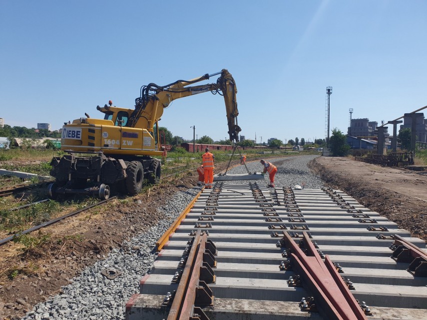 lucrări LOTUL I PORT CONSTANȚA, foto: Facebook/ CFR Infrastructură 