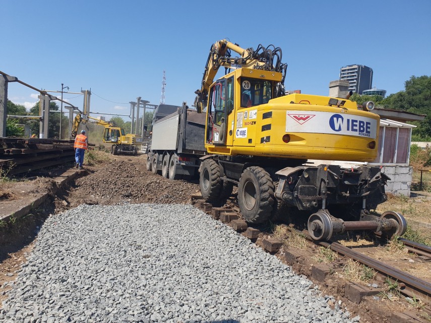 lucrări LOTUL I PORT CONSTANȚA, foto: Facebook/ CFR Infrastructură 