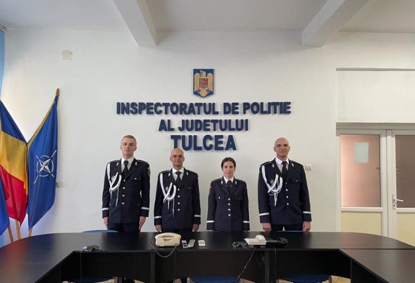 Absolvenții Academiei de Poliție ,,Alexandru Ioan Cuza, foto: IPJ Tulcea 