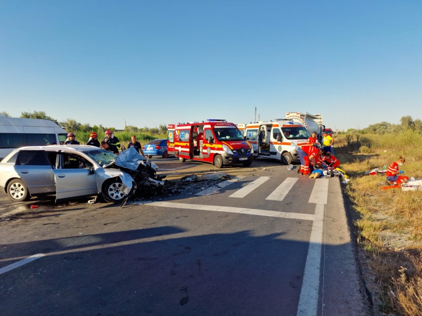 Accident Năvodari. Foto: ISU Dobrogea