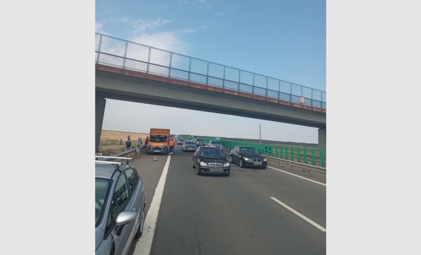 Accident autostrada. Foto: facebook/DRDP Constanța