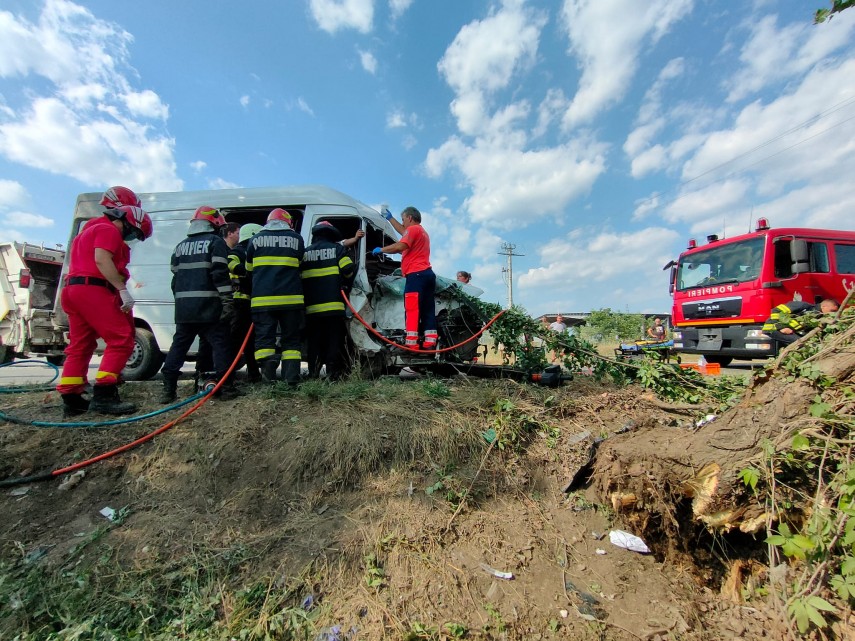 Accident Ploiești. Foto: ISU Prahova