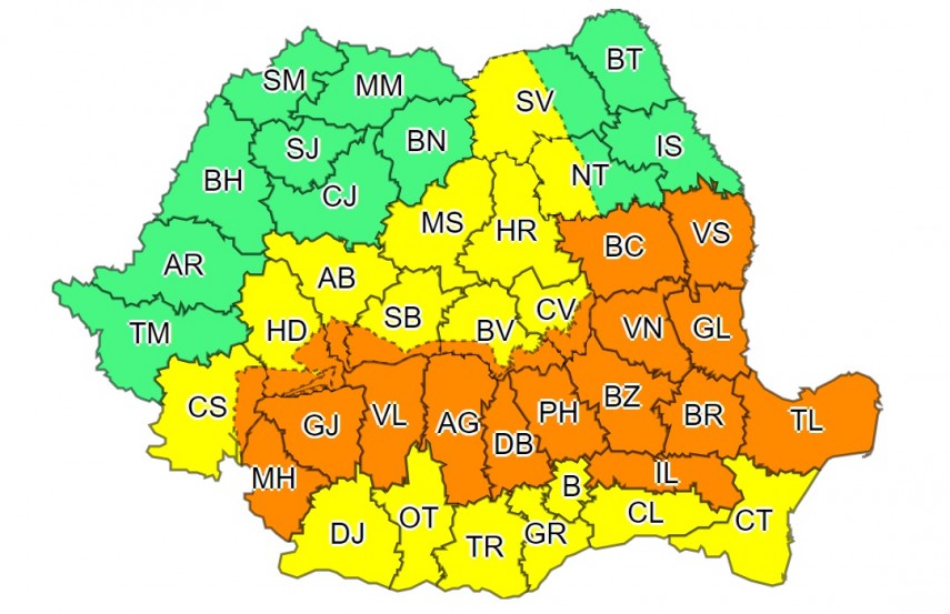 Meteo. Sursă: ISU Dobrogea