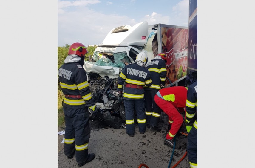 Accident autostrada. Foto: ISU Giurgiu