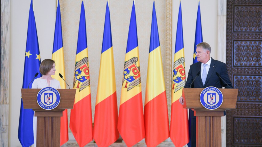 Președintele Klaus Iohannis și președintele Republicii Moldova, Maia Sandu. Foto: Administrația Prezidențială