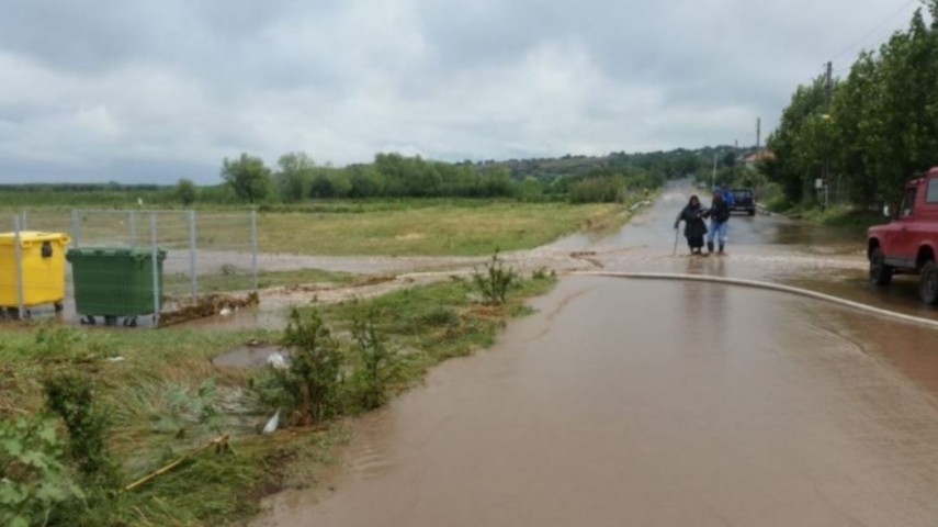 Imagine de la o inundație, foto cu rol ilustrativ: ISU Tulcea