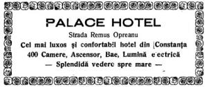 #GhidDobrogean1924: Reclame interbelice de la malul mării - Hotel Palace, „cel mai luxos şi confortabil hotel din Constanţa“(XIII)  