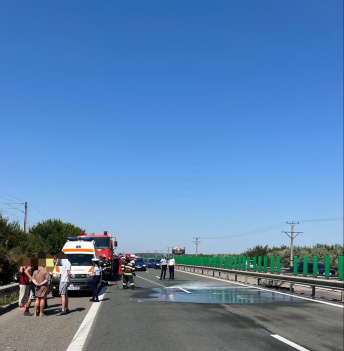 12 persoane implicate intr un accident in lant pe autostrada a2 bucuresti constanta un copil a ajuns
