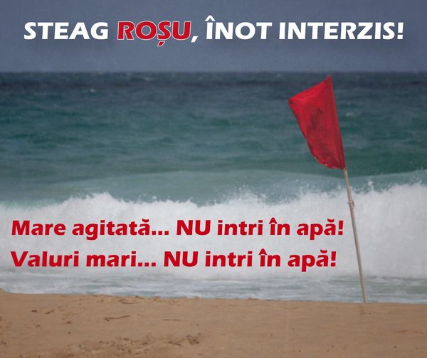 Steagul roșu. Foto: Facebook/IGSU