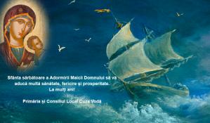 Primăria și Consiliul Local Cuza Vodă Sfânta sărbătoare a Adormirii Maicii Domnului să vă aducă multă sănătate, fericire și prosperitate. La mulți ani!