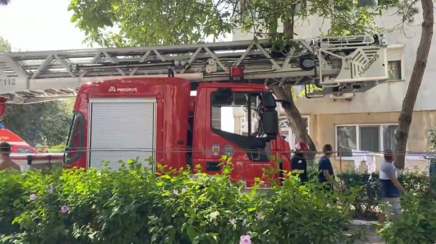 Incendiu Medgidia. Sursă foto: ISU Dobrogea