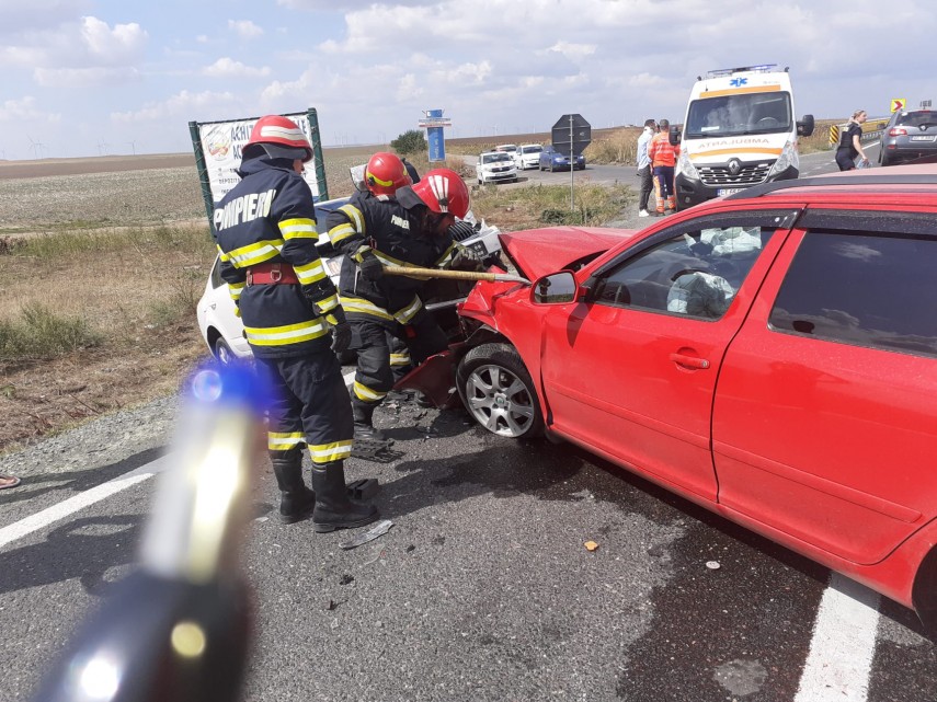 Accident rutier Cogealac. Foto: ISU Dobrogea