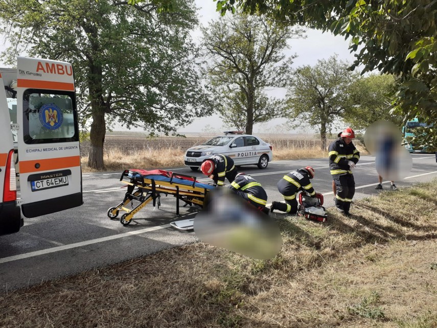 Accident rutier grav. Foto: ISU Dobrogea