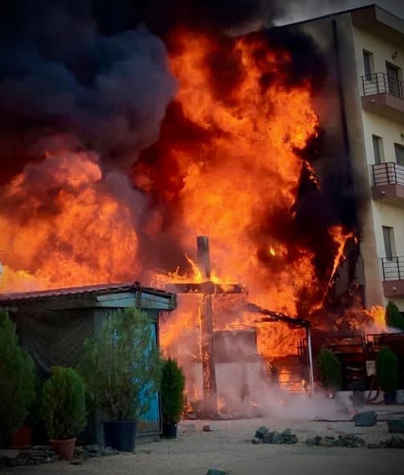 Incendiu Biserica. Foto: SAJ Constanța