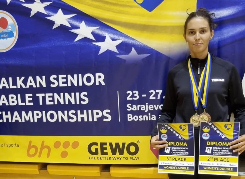 Tenis de masa: Constanteanca Alina Zaharia, medaliata la Campionatul Balcanic (GALERIE FOTO) 