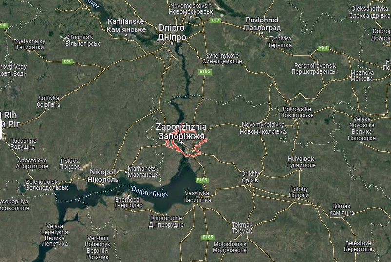Zaporojie. Foto: Google Maps