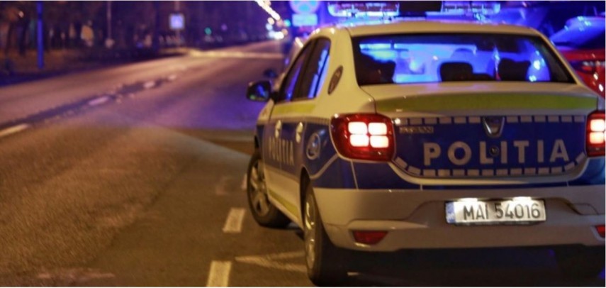 Polițișt atacat cu sapa, foto: Poliția Română 