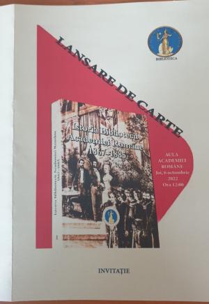 primul volum din Istoria Bibliotecii Academiei Române