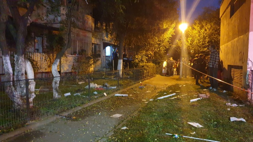 Explozie în București. Foto: ISU B-IF