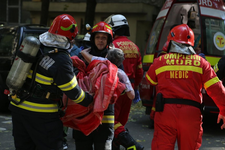 Incendiu in București. Foto: ISU BIF