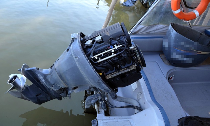 Motoare de barcă. Foto: Garda de Coastă