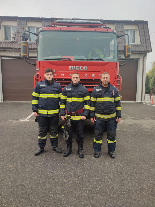 Pompieri în cadrul Detașamentului de Pompieri Carei, foto: ISU Satu Mare 