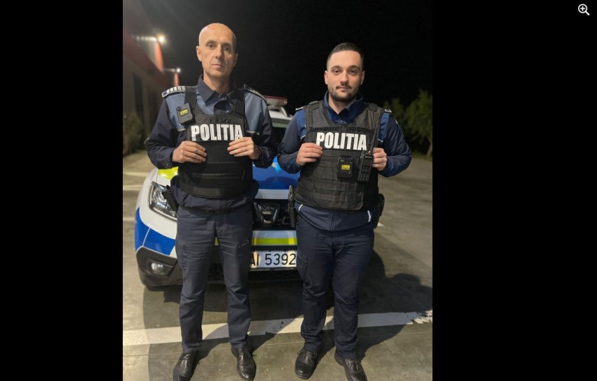 Polițiștii eroi, foto: Facebook/ Poliția Română