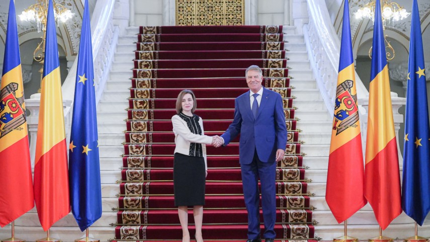 Președintele Klaus Iohannis și președintele Republicii Moldova, Maia Sandu. Foto: presidency.ro
