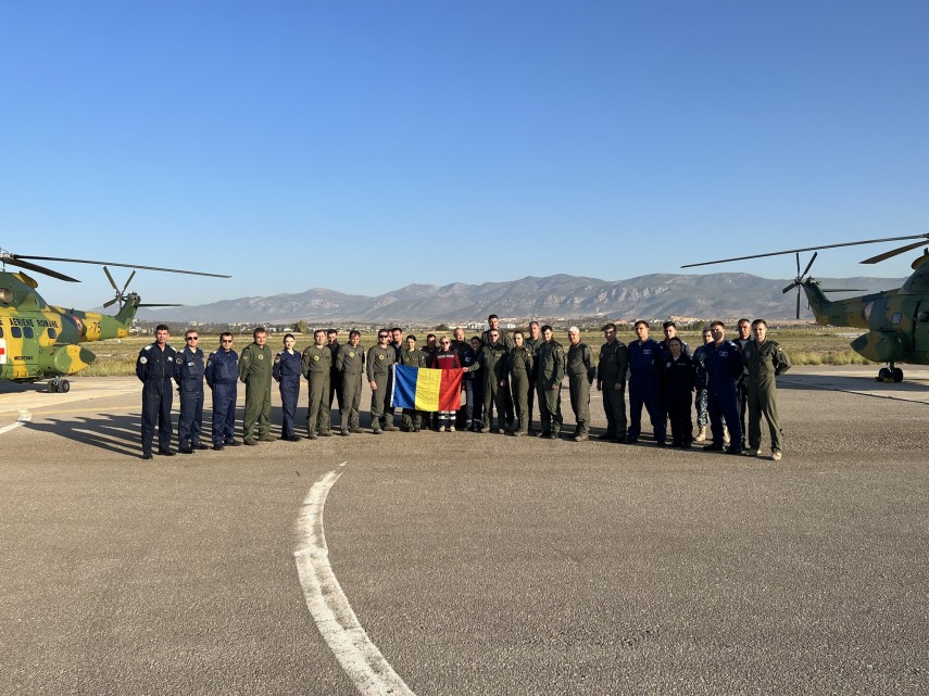 Exercițiu militar în Grecia. Foto: facebook/MAPN/Sotiris Dimitropoulos/Eurokiniss, Baza 57 Aeriană