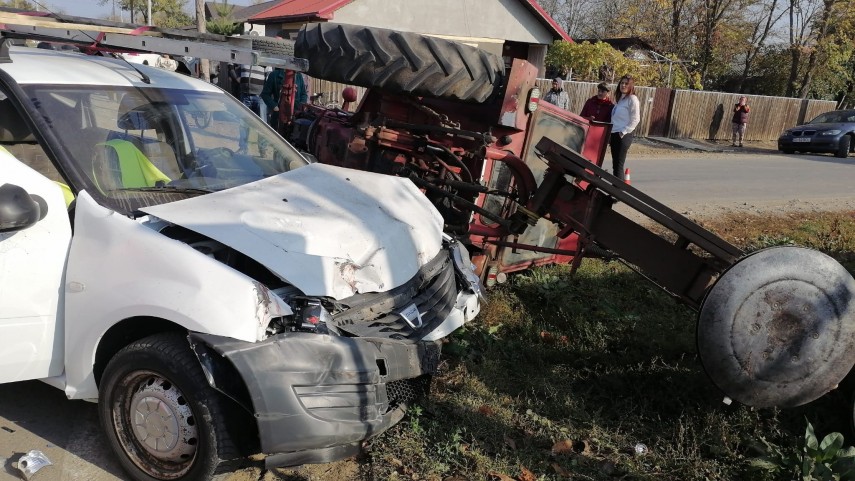 Accident rutier în județul Călărași. Foto ISU Călărași