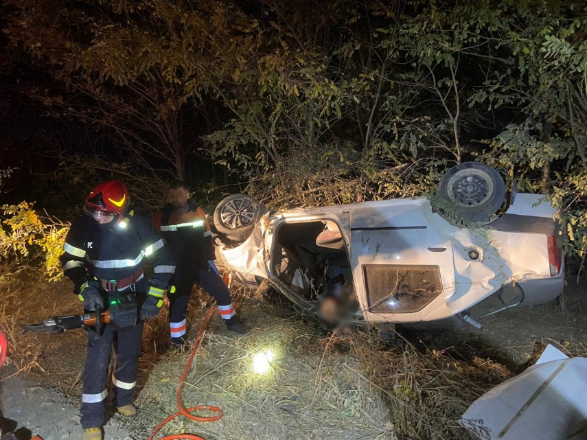 Accident mortal la Pardina. Foto: ISU Delta Tulcea