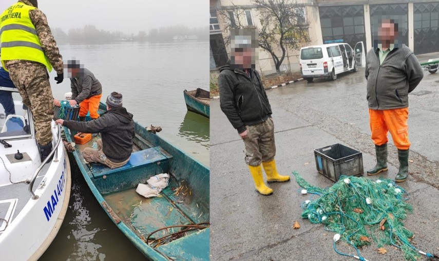 Braconaj în Rezervația delta Dunării. foto: Garda de Coastă