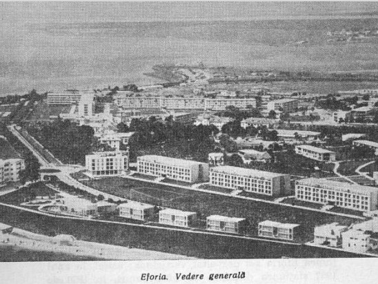 Eforie Nord, 1960. Sursă foto:  „Constanța și împrejurimile ei“, de Petrilă Tiberiu, Popescu Demetru și Porumbescu Marin